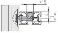 1.21.2/3F5 - Parallel verbinder universeel dwars, 20/30-F Ø12