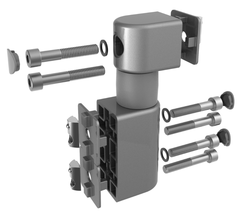 1.63.54080L.XX - Gewricht voor een systeemarm 40-80mm (Set)