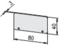 1.19.208040G - aluminium E-kanaal Eindkap 80x40 - tekening
