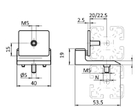1.65.2401 - Magnetisch slot voor montage in de dagmaat