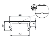 1.41.11.3 -  Afdekprofiel PP - Naturel - LED