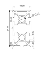1.11.040080.54LP - aluminium Profiel 40x80 5E LP