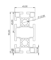 1.11.045090.64LP - Aluminium Profiel 45x90 6E LP