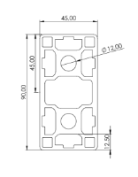 1.11.045090.04SP - Aluminium Profiel 45x90 0E SP