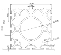 1.11.120120.123SP - aluminium Profiel 120x120 12E SP