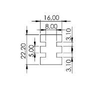 1.19.185E3E3.20 - Glijprofiel PA E3