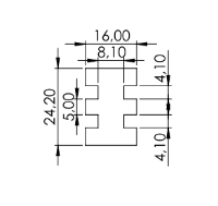 1.19.185E4E4.20 - Glijprofiel PA E4