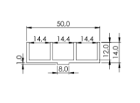 1.19.15150 - Schuifprofiel 50x14