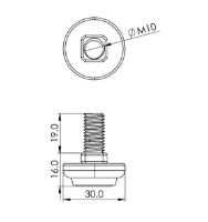 1.44.303002 - Stelvoet, M10x20