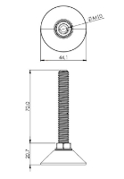 1.44.304507 - Stelvoet, M10x70