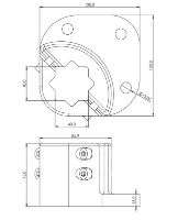 1.44.83040 - basis voet, 40x40