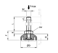 1.44.310400850 - ECO Stelvoet, M8x50